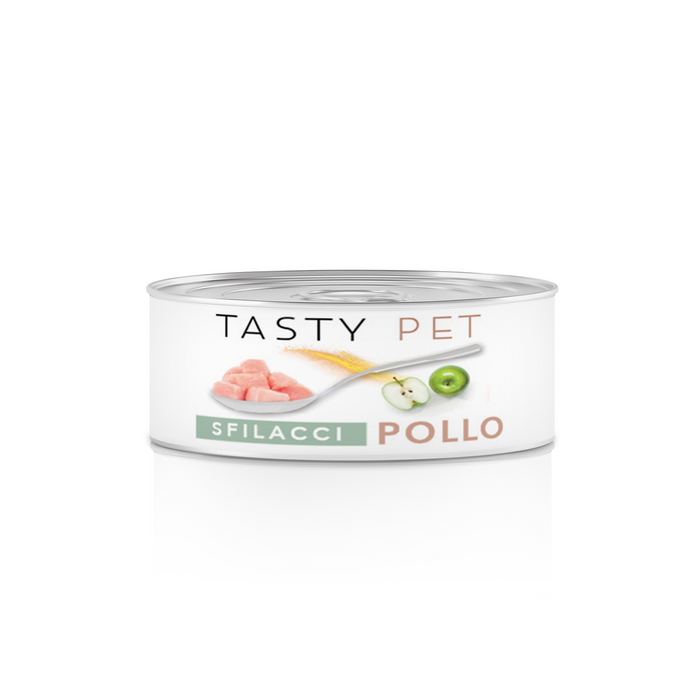 Tasty Pet Confezione di Alimento Completo Umido per Gatti - 5101 Sfilacci di Pollo Carota e mela