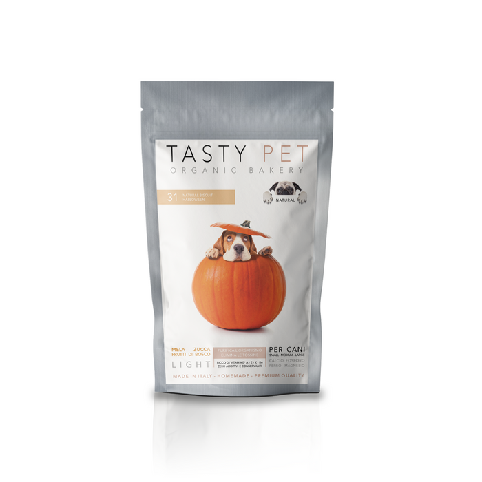 31 Natural Biscuit Halloween per Cane Adulto e Cucciolo con Salmone e Gamberi - Biscotti da 80 gr